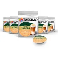 TASSIMO Kaffee Kapseln Jacobs Latte Macchiato Vanilla T Discs 40 Getränke, (Packung, 5er Pack)