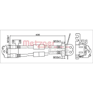 Metzger Bremsschlauch hinten Ford Tourneo Transit 4111812