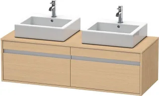 Duravit Ketho Konsolenwaschtischunterbau wandhängend Natur Eiche Matt 1400x550x426 mm - KT6697B3030 KT6697B3030