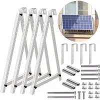GLIESE Solaranlage 4X PV Halterung 114cm Solarmodul Balkonkraftwerk, (4-St., 2x Solarmodul Halterung inkl. Befestigungsmaterial), für Flachdächern Balkon Wohnmobile Boote