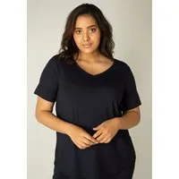 Base Level Curvy T-Shirt Alba mit V-Ausschnitt