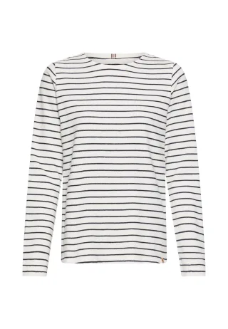 camel active - Jerseyshirt mit Seitenschlitzen milkwhite with night - Gr. - XXL