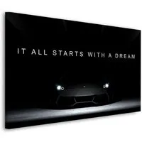 Artedinoi Leinwandbild Auto Sportwagen Motivation Wandbild Leinwandbild Lambo