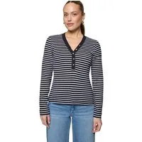 Zero Kurzarmshirt Damen mit Knopfleiste (1-tlg) weiteres Detail