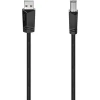 Hama USB-Kabel für PC und Notebook, USB-B auf USB-A, 1,50 - 5 m, Schwarz USB-Kabel, USB Typ B, USB Typ A, (150 cm), 480 Mbit/s, Knickschutz, schnelle und störungsfreie Übertragung
