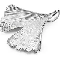 Materia Kettenanhänger Ginkgo / Ginkgoblatt Silber KA-277, 925 Sterling Silber, rhodiniert