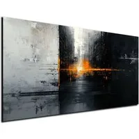 DARO Design Leinwandbild Modern Abstrakt Wandbilder XXL Wandbild Wand Deko Leinwand Bilder, (Sonnenuntergang City - Bild groß Wohnzimmer Schlafzimmer Küche Esszimmer Einteilig Querformat Fotodruck Leinwände Wanddeko Abstrakte Kunst Boho), 30x20cm
