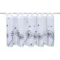Gerster Scheibengardine Christina (1 St), Schlaufen, transparent, HxB: 50x145, mit modernem Druckdesign