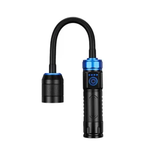 360° Rotation Lamp Head Zoomable LED Flashlight 18650 26650 Rechargeable Work Torch with Magnet Base Aluminum Alloy Outd