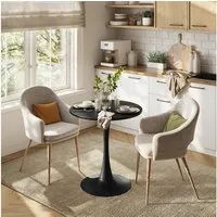 Vicco Esstisch Carl, Schwarz, 70 x 70 cm (1-St)