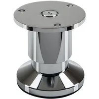 SO-TECH® Möbelfuß ALPHA, belastbar bis 250 kg, höhenverstellbar bis 15 mm, (1-St), Höhe 50 mm, Aluminium, Chrom poliert