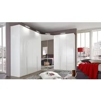 Wimex Eckkleiderschrank Eckschrank New York D 255x300 cm Softwhite mit Spiegel