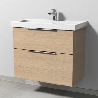 Sanipa 3way Waschtischunterbau zu Geberit iCon Light Waschtisch mit 2 Auszügen, Eiche-Nordic UM57248