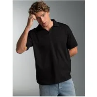 Trigema Poloshirt TRIGEMA Poloshirt DELUXE ohne Knopfleiste (1-tlg)