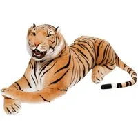BRUBAKER Kuscheltier Brüllender Tiger mit Zähnen 130 cm groß (1-St., liegend lebensecht), Stofftier Plüschtier
