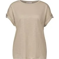 STREET ONE Kurzarmshirt LTD QR basic shirt w.deco butt