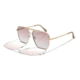 ASTEROID Sonnenbrille im Oversize Piloten-Stil für Damen, Damen, size: regular, Gelb, by Lands' End