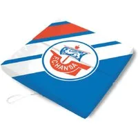 FC Hansa Rostock Dekokissen Hansa Rostock Retro Sitz-Klappkissen Streifen