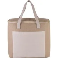 KiMOOD Kühltasche Große Kühltasche aus Jute 38cm x 16cm x 32cm