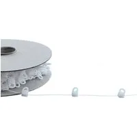 dekondo Gardinengleiter Gleiterkordel, Wellengleiterkordel, Gleiterband, Wave-System, mit 360° drehbaren Ösen, (13 Gleiter pro Meter, Meterware), Gleiterabstand 8 cm, geeignet für Gardinenschienen mit 6mm Laufnut