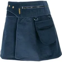 Guru-Shop Minirock Wickelrock, Cord Minirock - dunkelblau alternative Bekleidung