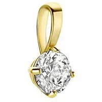 NICEANDnoble Kettenanhänger 585er Gelbgold Kettenanhänger Zirkonia