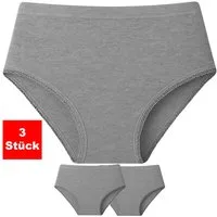The Bakis Underwear Taillenslip Damen Slips 3er-Pack Baumwolle Unterhosen Maxislip Panties Hipster (Packung, 3-St., 3er-Pack) Atmungsaktive Baumwollslips mit hohem Tragekomfort