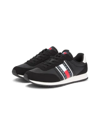 Tommy Jeans Sneaker "TJM CLASSIC RUNNER" Freizeitschuh, Halbschuh, Schnürer mit Kontrastbesätzen