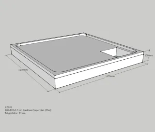 Neuesbad Wannenträger für Kaldewei Superplan 120x120x2,5 SD21864