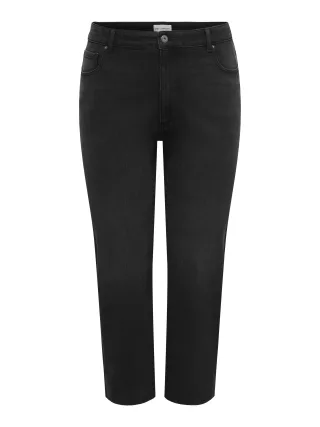 ONLY CARMAKOMA - CARELLIE HW MOM STRAIGHT RW ANK DNM Washed Black - Gr. - 32