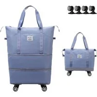 Coonoor Reisetasche Große Erweiterbare Reisetasche mit Rollen, faltbare Handgepäcktasche (1-tlg), mit abnehmbaren Rollen, ideal für Reisen, Sport, Camping