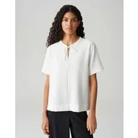 OPUS Kurzarmshirt SERGLI Regular mit femininen Bindedetail