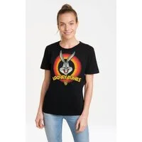 LOGOSHIRT T-Shirt Looney Tunes – Bugs Bunny Logo mit coolem Logo-Print