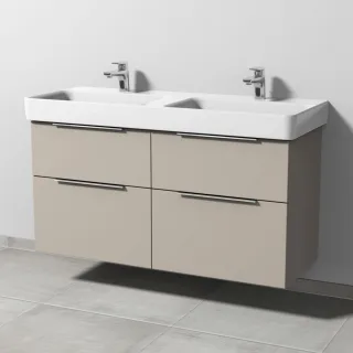 Sanipa 3way Waschtischunterbau zu Laufen Pro S Waschtisch mit 4 Auszügen, Kaschmir-Matt UP7871U