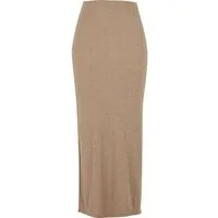 URBAN CLASSICS Sommerrock Urban Classics Ladies Rib High Slit Skirt (1-tlg)