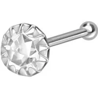 PIERCINGLINE Nasenpiercing 925er Silber Nasenstecker Pin EINGEFASSTER KRISTALL (Nasenstecker, 1-tlg)