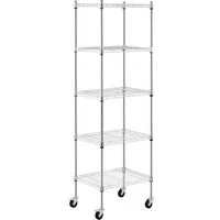 Royal Catering Standregal 60 x 45 x 190 cm Metallregal Gitterregal Steckregal Küchenwagen Rollen, verschiedene Größen
