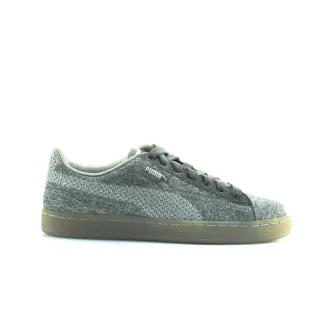 PUMA -Korbknit Metallic Silber Textile Herren Schnürungstrainer 363087 01