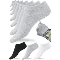 sogzz Sneakersocken 5-60 Paar Sneaker Socken aus 80% Baumwolle für Damen & Herren (43-46, Grau, 20-Paar)