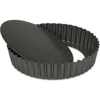 patisse Quicheform Profi Backform - 25 cm, Tarteform aus Stahl mit losem Boden und hohem Rand
