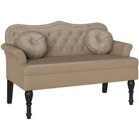 vidaXL Sitzbank Chesterfield Bank Cappuccino 120,5 x 65 x 75 cm Kunstleder (1-St)