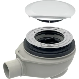 Geberit Duschwannenablauf d90 m. Ablaufdeckel Sperrwasserhöhe 50 mm d50 PP, 150554211 150554211