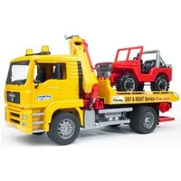 Bruder® Spielzeug-Abschlepper MAN Abschlepp LKW mit Geländewagen 26 cm (02750), Made in Europe