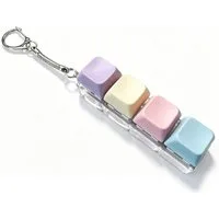 FOUORTUNATE-BEE Schlüsselanhänger Bunter Tastatur Fidget Schlüsselanhänger (Lustiges Fidget-Spielzeug zur Dekompression, Stressabbau & Konzentration, 1-tlg., ideal zum Zeitvertreib)