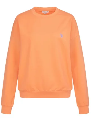 U.S. Polo Assn. Damen Sweatshirt Pullover aus Baumwoll-Stretch