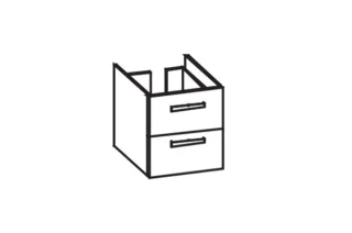 Artiqua 411 Waschtischunterschrank für Vero 045450 Sangallo Grau quer, 411-WU2L-D17-7154-432 411-WU2L-D17-7154-432
