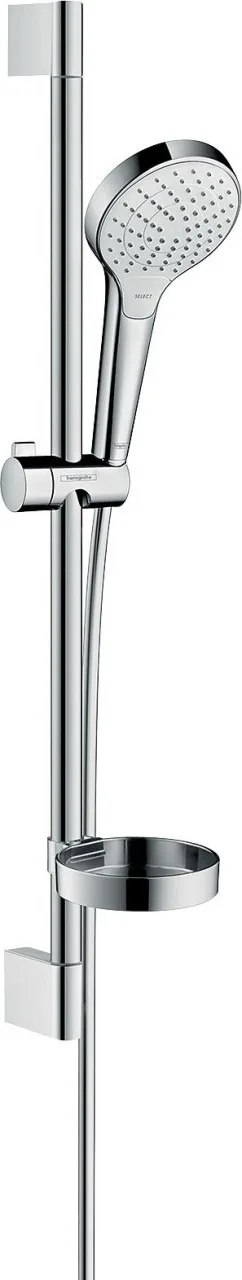 Hansgrohe Brauseset Croma Select S 110 Vario EcoSm mit Unica Typ 65 Cassetta'S weiß/chrom,28170400 28170400