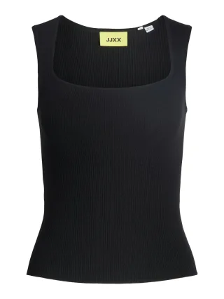 JJXX - JXPOSIE SQUARE NECK TOP KNIT Black - Gr. - XS