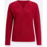 Sieh an! Strickpullover Langarm-Pullover Langarm Ajour, Links-Strick