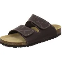AFS-Schuhe 310867 Klettverschluss Pantolette für Herren aus Leder mit Fußbett, Made in Germany